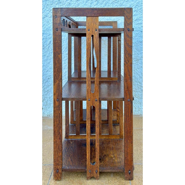 1930s 20th Century Arts & Crafts Oak Wall Shelf For Sale - Image 5 of 10
