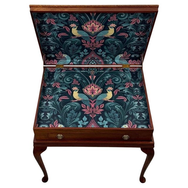 Early 20th Century Antique English Mahogany Box on Stand For Sale - Image 4 of 14