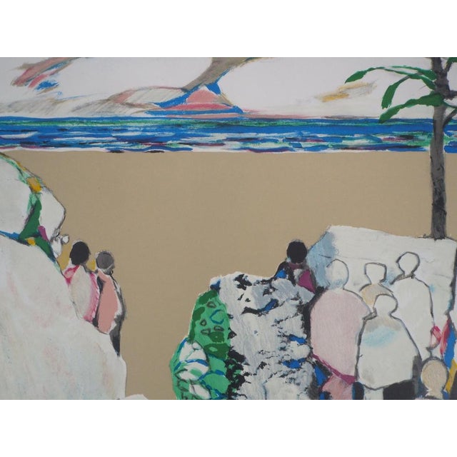 Gabriel Godard, Cortège sur la plage, Lithograph For Sale - Image 5 of 6