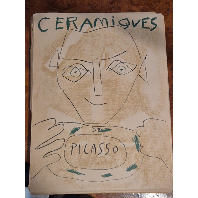 After Picasso, Céramiques de Picasso Plates, 1948, Prints, Framed, Set of 4 For Sale - Image 6 of 9
