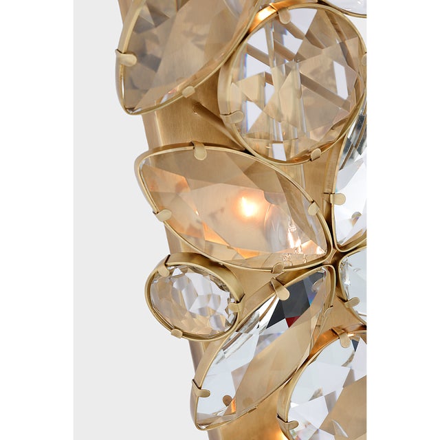 Modern kate spade new york for Visual Comfort Signature Lloyd 33" Sconce in Soft Brass with Crystal For Sale - Image 3 of 9