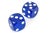 Vintage Royal Blue and White Resin Dice Sculpture Pair of 80's For Sale In Miami - Image 6 of 10
