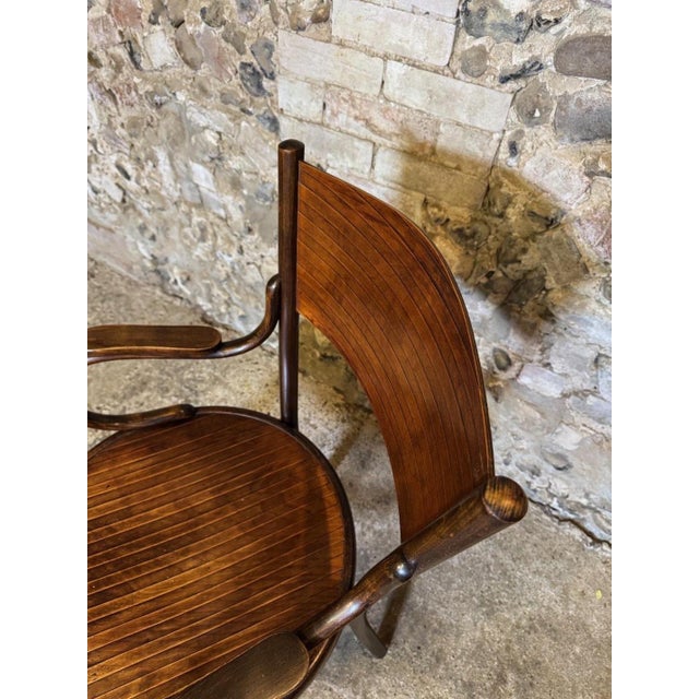 Wood Antique Bentwood Armchair by Fischel, 1890s For Sale - Image 7 of 18