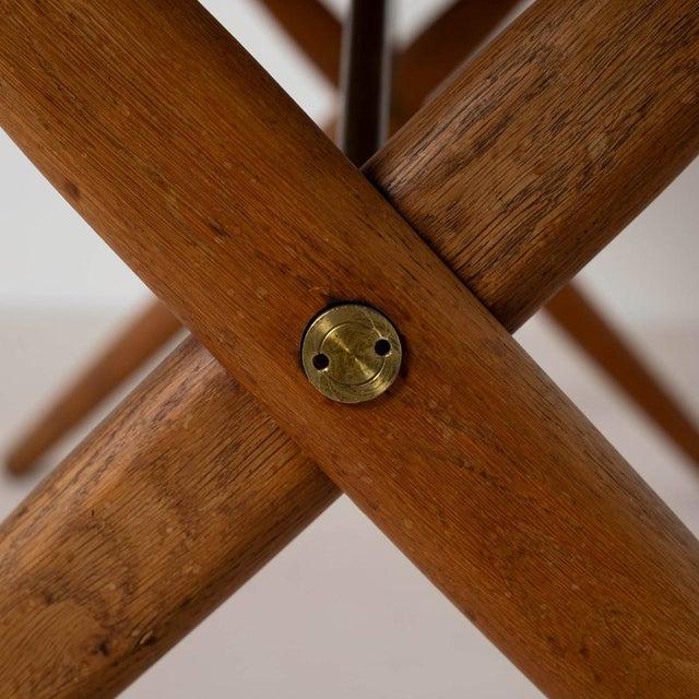 Wood AT-303 Sawhorse Dining Table by Hans Wegner for Andreas Tuck, 1960s For Sale - Image 7 of 10