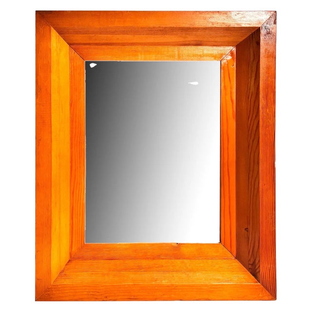 Vintage Mirror by by Charlotte Perriand for Les Arcs, 1970s For Sale