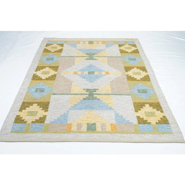 Textile Swedish Kilim 4'3'' x 6'7'' For Sale - Image 7 of 10