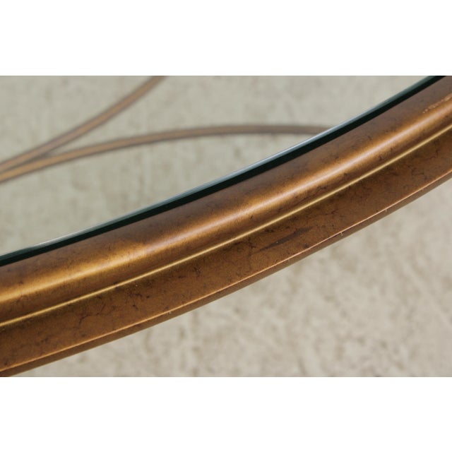 Oval Glass Top Decorator Coffee Cocktail Table For Sale - Image 12 of 15