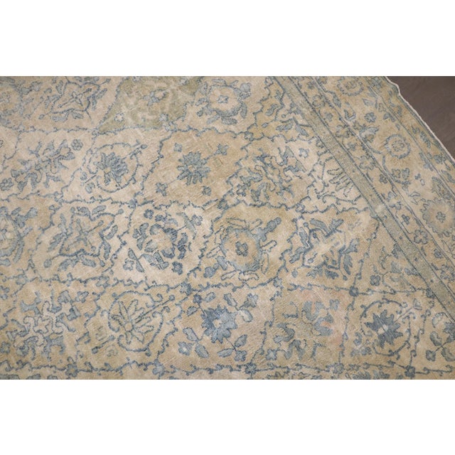 Textile Early 20th Century Lovely Blue Tan Chinese Geometric Rug - 10' x 13'3" For Sale - Image 7 of 12