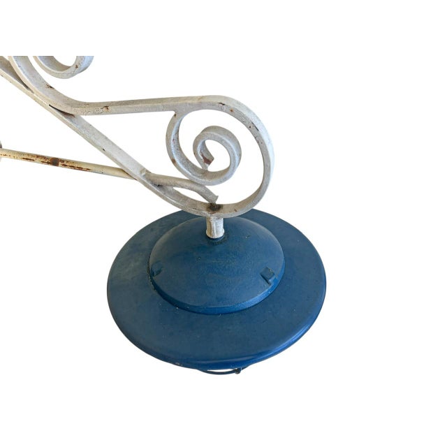 Caged Outdoor Wall Lantern Light with Scroll Bracket, 1960s For Sale - Image 9 of 12