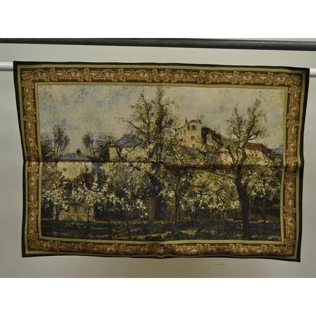 Textile French Wall Hanging Tapestry Jacquard Impressionist Landscape Pissarro For Sale - Image 7 of 7