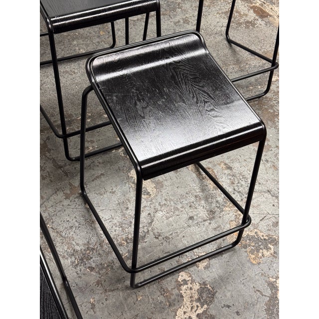 Black Blu Dot Ready Counter Stools, Set of Eight For Sale - Image 8 of 12