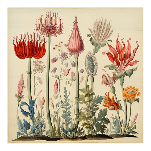 Antique Botanical Garden Study - Natural History Fine Art Print For Sale