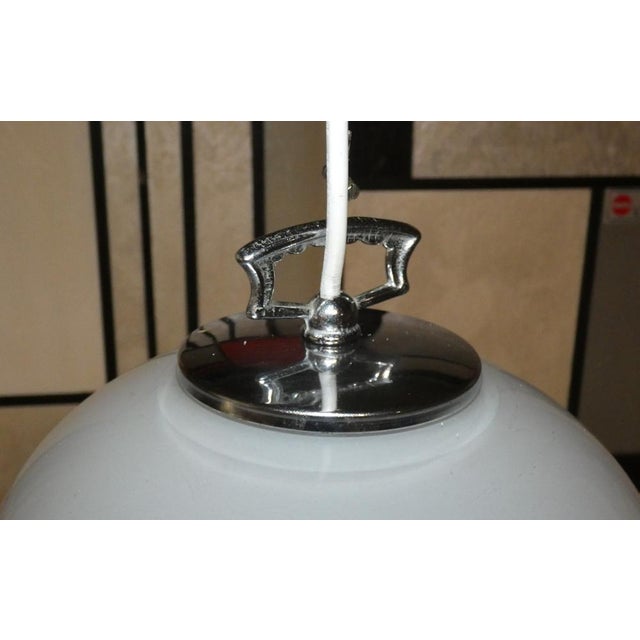 Murano Glass, Steel & Chrome Suspension Light by De Majo, Italy, 1970s For Sale - Image 12 of 15