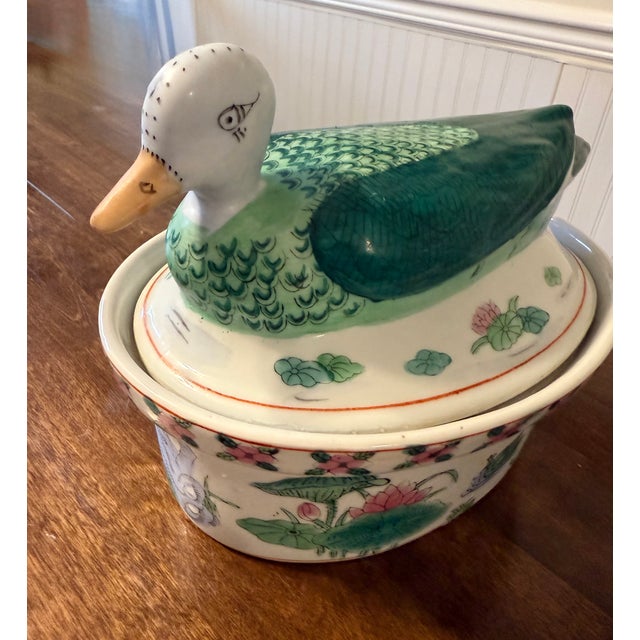 Chinese Famille Rose Duck Tureen For Sale - Image 6 of 18