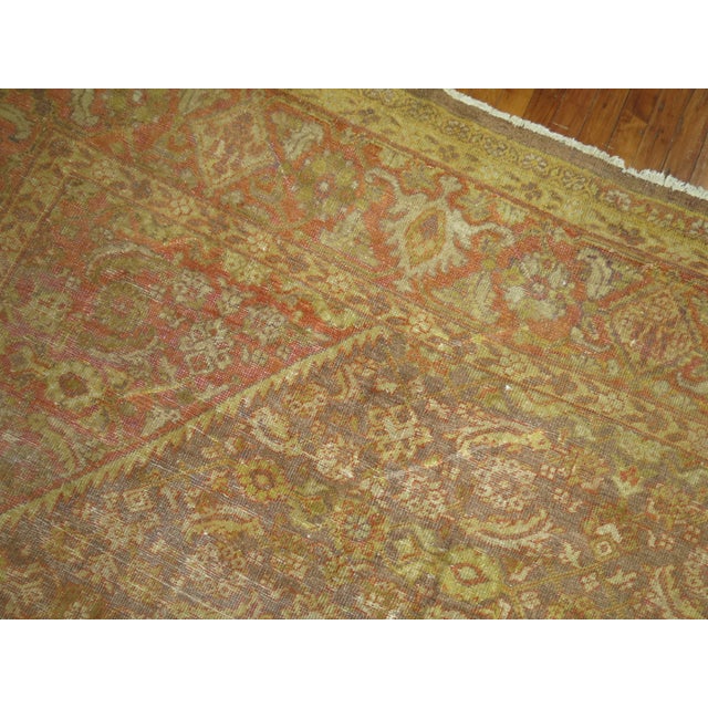 Textile Antique Mahal Rug, 13'7'' X 14'2'' For Sale - Image 7 of 13