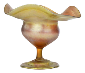Favrile Glass Compote in Art Glass by Tiffany Studios, Italy, 1910s