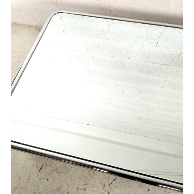 Metal Mirrored and Steel Chromed Sesann Coffee Table by Gianfranco Frattini for Cassina, 1970s For Sale - Image 7 of 12
