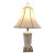 An American Art Deco Frosted Glass and Brass "Four Seasons" Table Lamp. For Sale