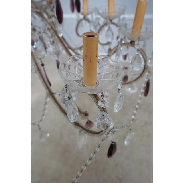 Traditional Outstanding Vintage Crystal Decorator Chandelier For Sale - Image 3 of 12