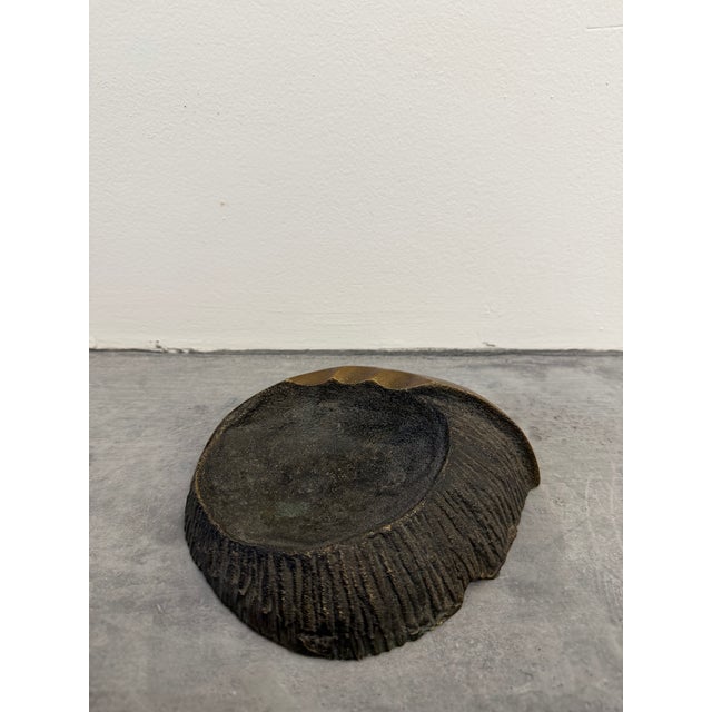 Modernist bronze studio made ashtray or catch all bowl, Brazil 1990s. Signed by unknown artist.