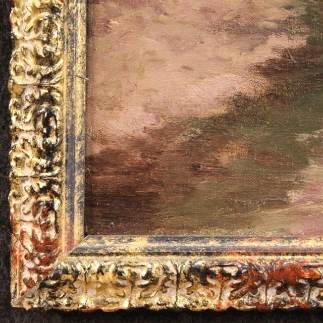 H. Marko, Wooded View with River, 19th Century, Oil Painting on Canvas, Framed For Sale - Image 12 of 16