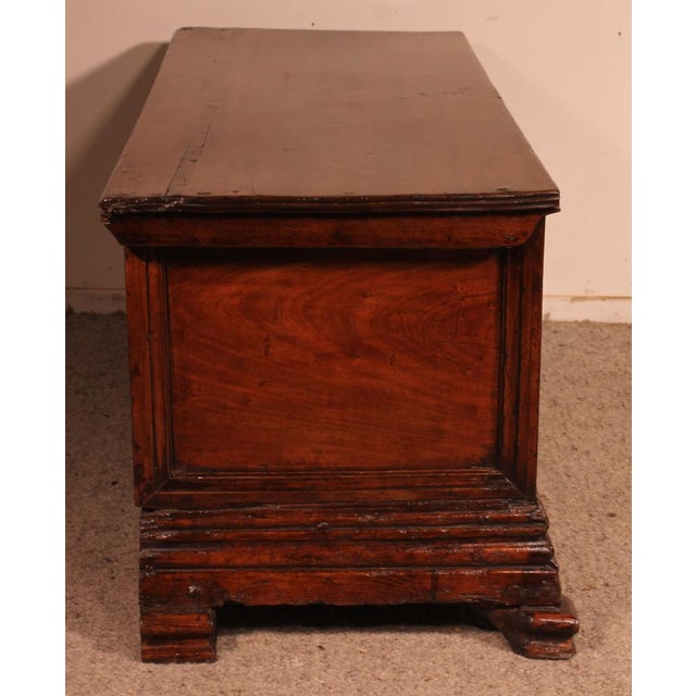 Wood Antique Catalan Chest, 1600s For Sale - Image 7 of 15