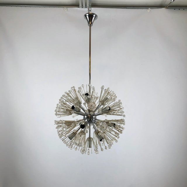 Chrome and Glass Sputnik Chandelier by Emil Stejnar, 1970s For Sale - Image 13 of 13
