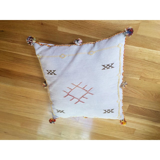 Handmade Light Blue Moroccan Pillow Chairish