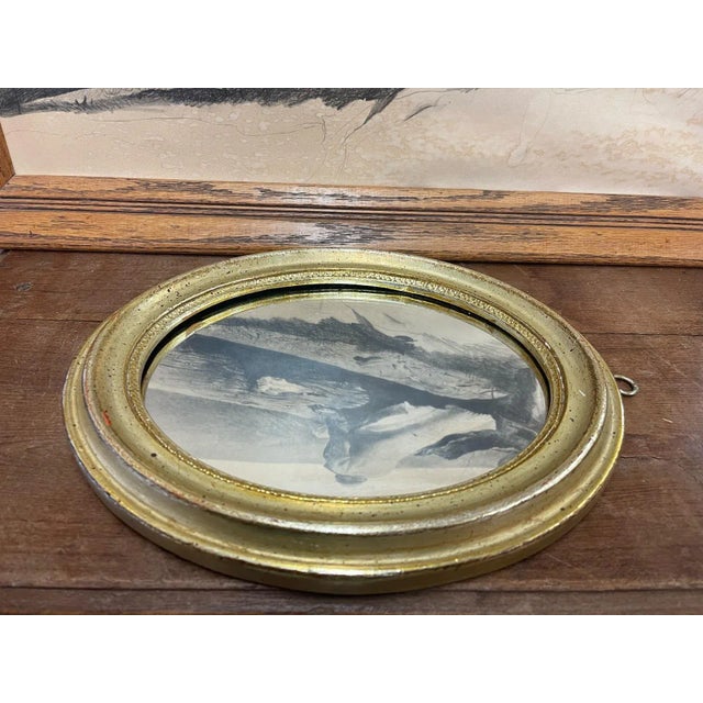 1970s Vintage Oval Shaped Wall Mirror For Sale - Image 5 of 8