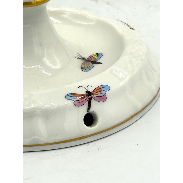 Vintage Herend Rothschild Bird Porcelain Two-Arm Candelabrum For Sale - Image 12 of 15