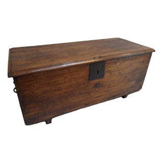 Antique Dutch Wood Chest For Sale