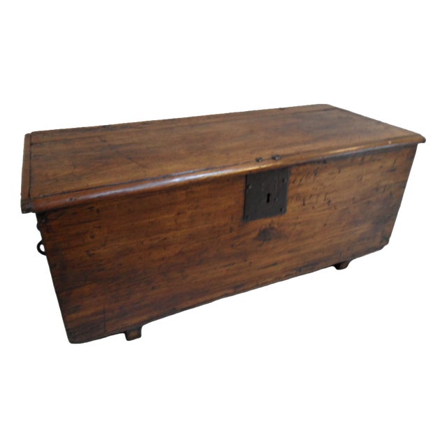 Antique Dutch Wood Chest For Sale