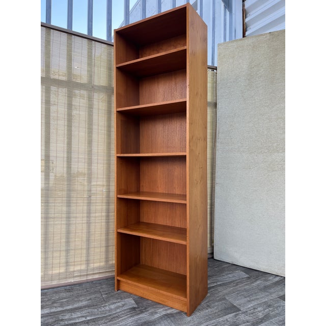 Brown Vintage Mid Century Modern Danish Teak Bookcase by Domino Mobler. Circa 1970s For Sale - Image 8 of 12