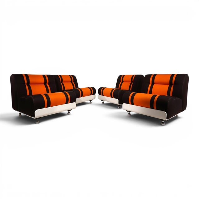 Space Age Concha Modular 4-Seater Sofa by Jo Otterpohl for Cor, 1970, Set of 4 For Sale - Image 9 of 18