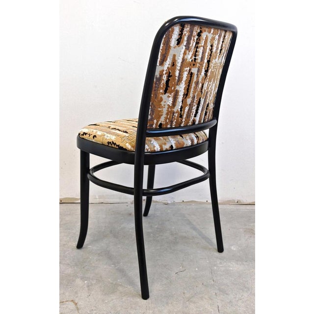 Dining Bentwood Black Armchairs attributed to Josef Hoffmann for Mundus, 1960s, Set of 4 For Sale - Image 6 of 12