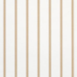 Sample - Schumacher Westerly Stripe Wallcovering In Wheat For Sale