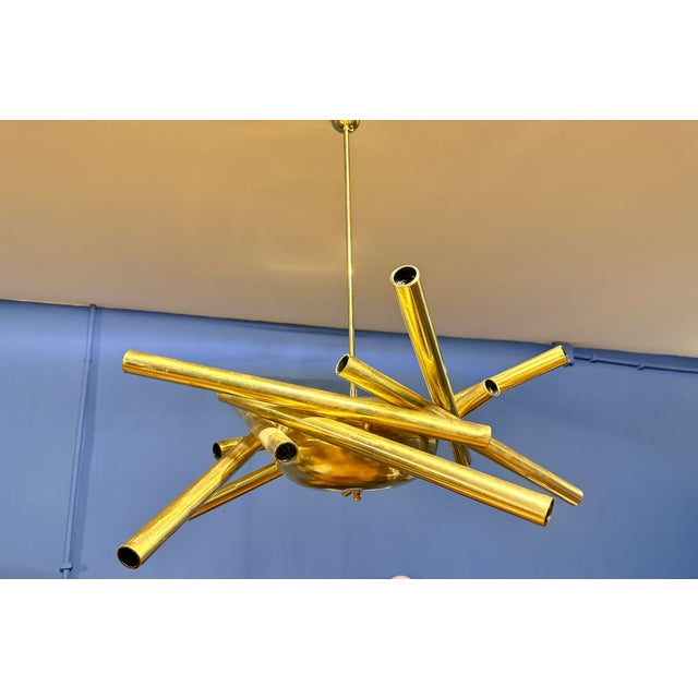 Vintage Space Age Sputnik Ceiling Lamp from Stilnovo, 1950s For Sale - Image 6 of 7