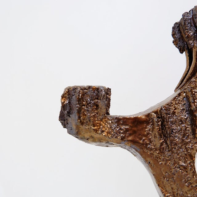Ceramic Vintage Ceramic Candleholder by Walter Van Den Panhuyzen, 1970s For Sale - Image 7 of 14