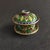 Chinese Vintage Chinese Green Cloisonné Enamel Floral "Three-Piece" Tea Bowl Set For Sale - Image 3 of 6
