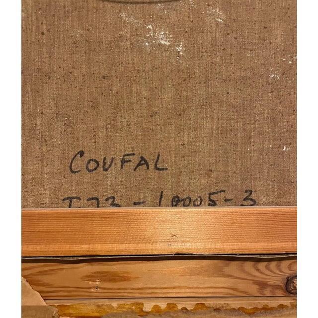 Franz Anton Coufal, Austrian Magic Realist Oil Painting Vibrant Village Landscape Scene Franz Coufal For Sale - Image 11 of 12