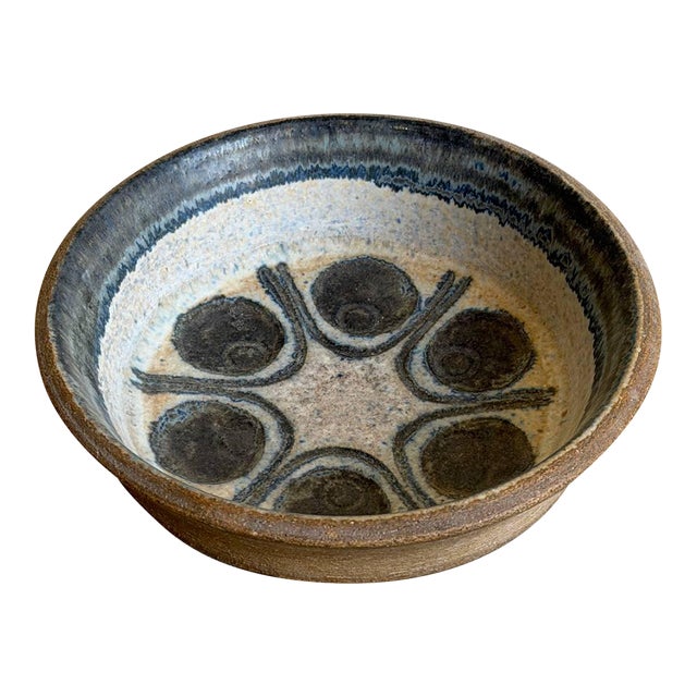 Michael Andersen & Søn Danish Blue Ceramic Small Bowl 1960s Mid-Century For Sale