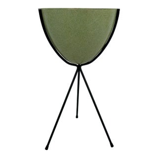 1960s Mid Century Kimball Bullet Planter and Stand For Sale
