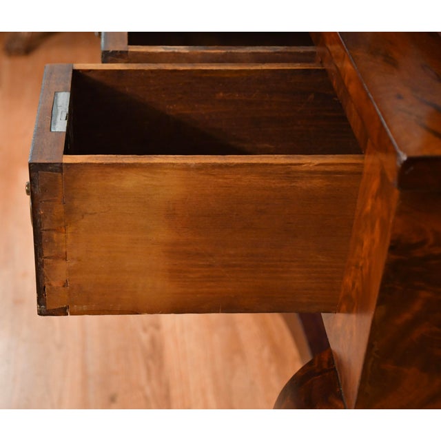 1890s Antique American Empire Flame Mahogany Server / Buffet For Sale - Image 10 of 17