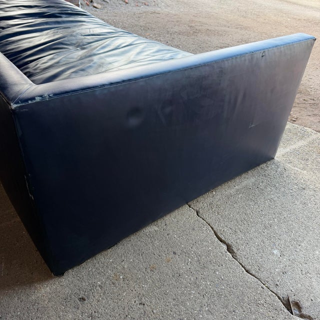 Joseph D’Urso for Knoll Leather Even Arm Sofa – Overscale For Sale - Image 10 of 12