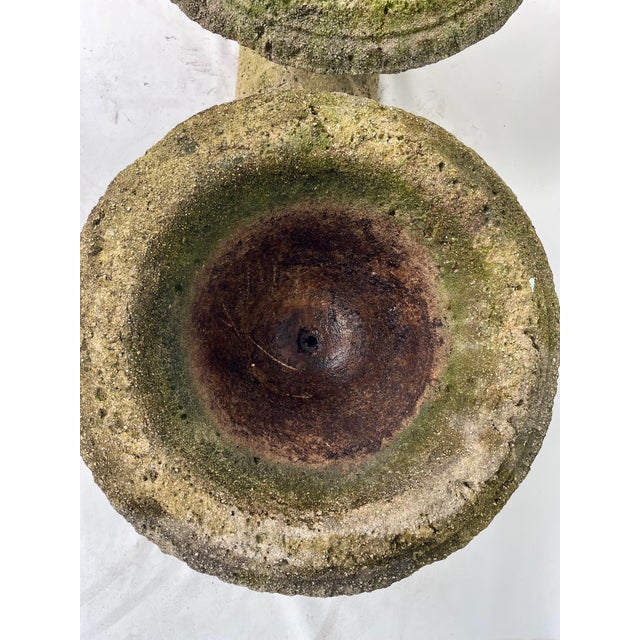 1950s Vintage Concrete Garden Pots - Set of 2 For Sale - Image 9 of 10