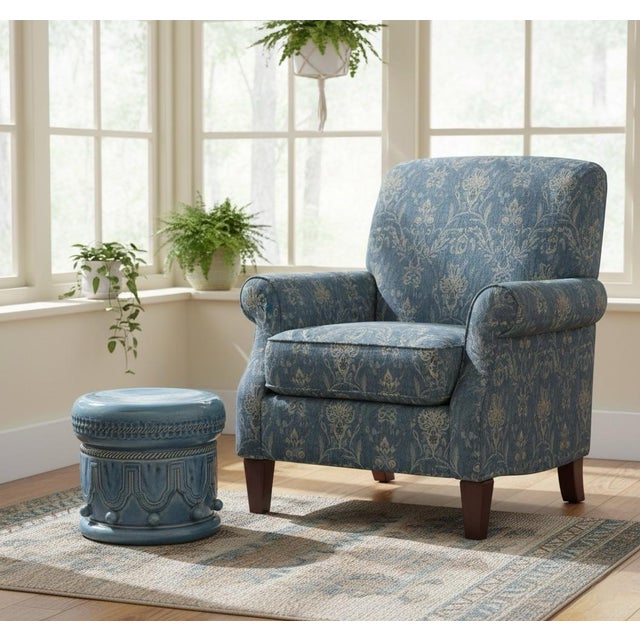 Vintage Ceramic Garden Seat / Drum Stool in Robin's Egg Blue For Sale In West Palm - Image 6 of 8