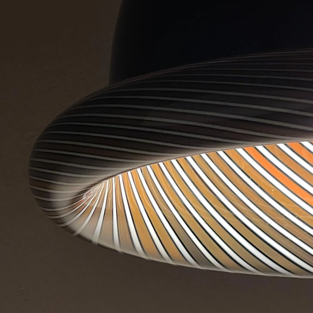 Vintage Italian Murano Black Pendant Lamp, 1960s For Sale - Image 15 of 18