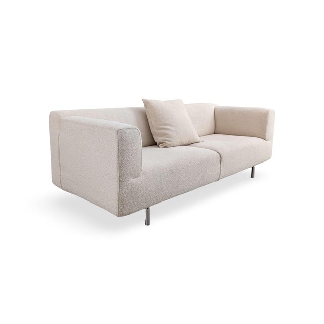 Postmodern Bouclé MET 250 2-Seater Sofa by Piero Lissoni for Cassina For Sale - Image 3 of 11