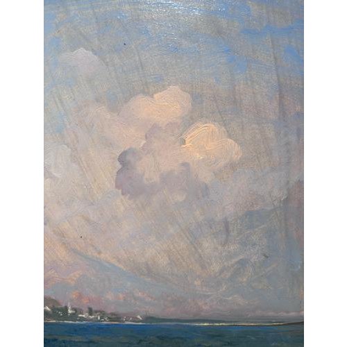 Paper Giovanni Guarlotti, Lake Maggiore, Italy, Oil on Cardboard, Framed For Sale - Image 7 of 10