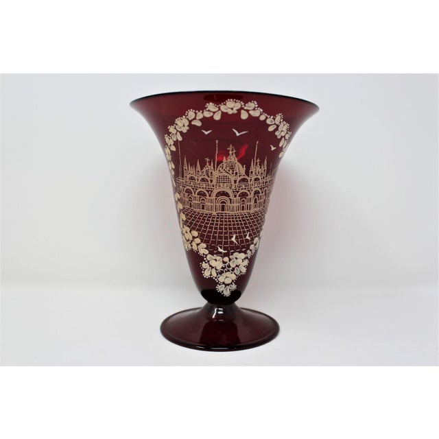 1970s Vintage Souvenir Venice Vase For Sale - Image 5 of 5
